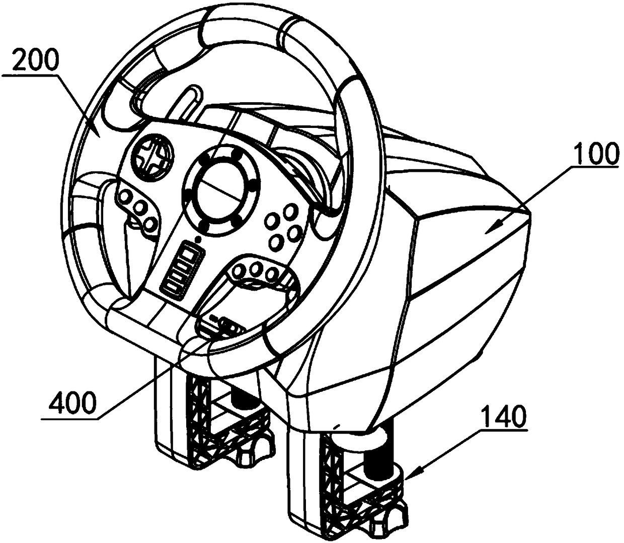 Multi-gear adjustable simulated game steering wheel