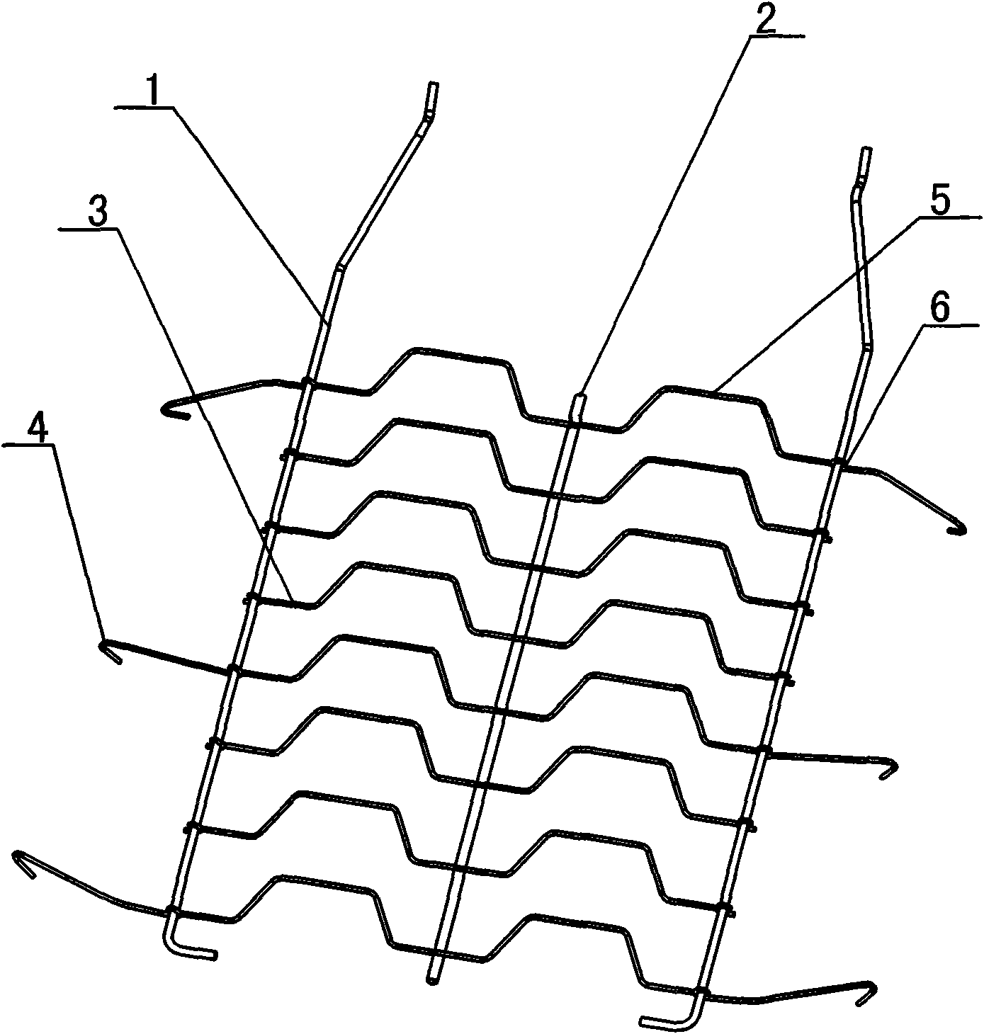 Seat backrest suspension device with hook