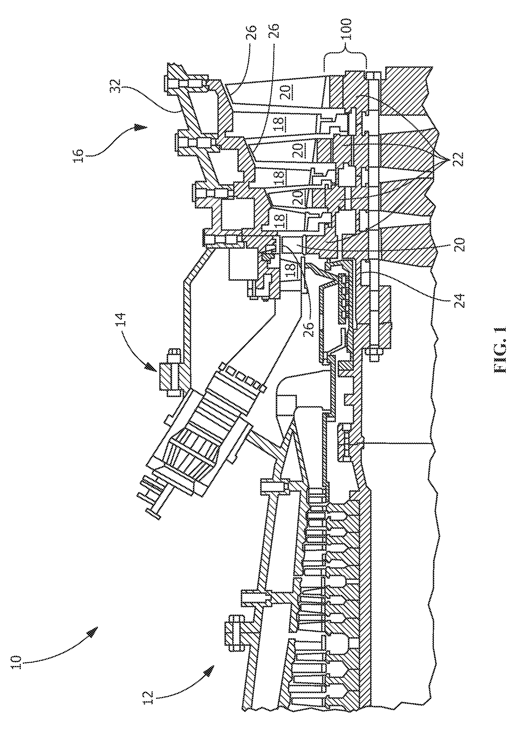 Connecting system for metal components and CMC components, a turbine blade retaining system and a rotating component retaining system
