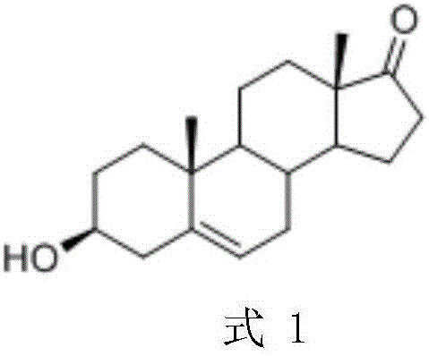 Method for preparing dehydroepiandrosterone through chemical-enzyme method