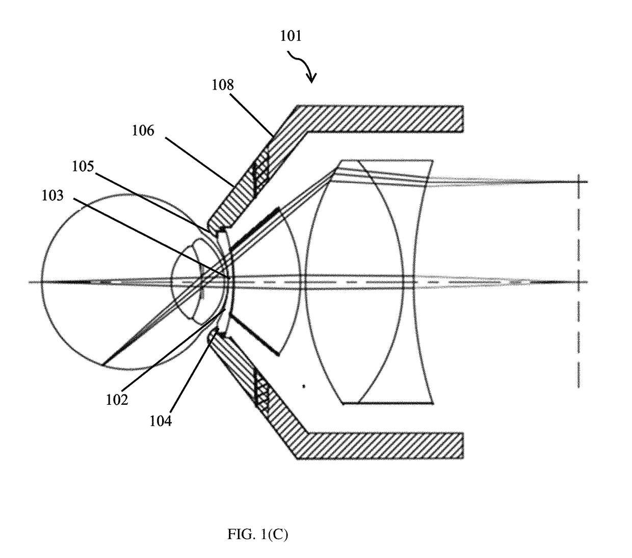 Disposable cap for an eye imaging apparatus and related methods