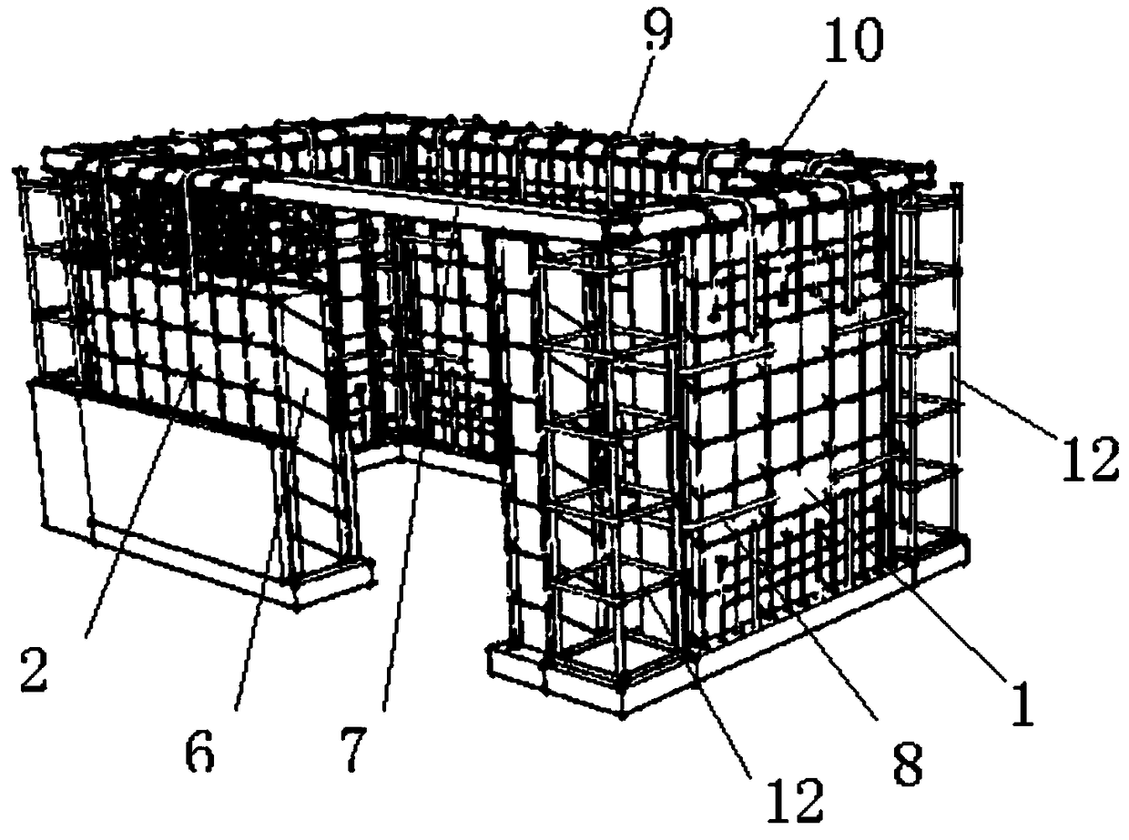 Steel wire mesh frame sandwich concrete load-bearing wall, building and construction method of building