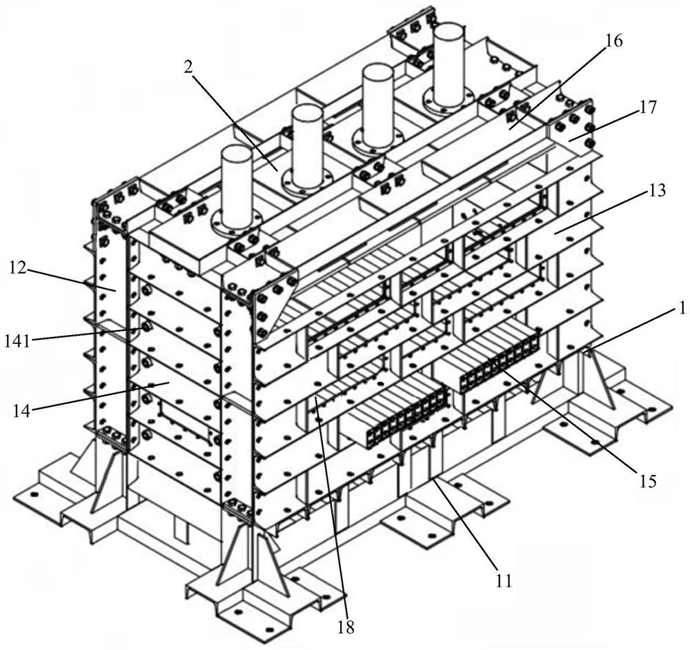 Intelligent loading multi-dimensional similar model test device