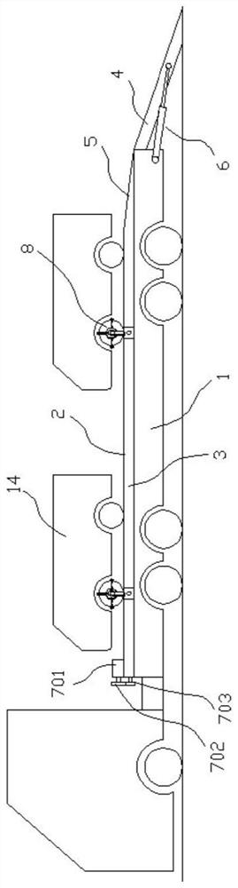 Fixing device for vehicle transportation semitrailer
