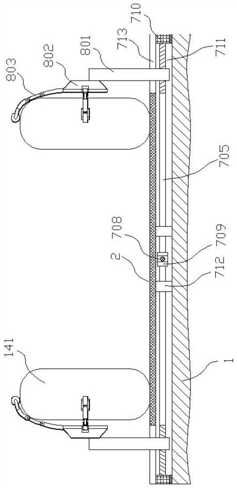 Fixing device for vehicle transportation semitrailer