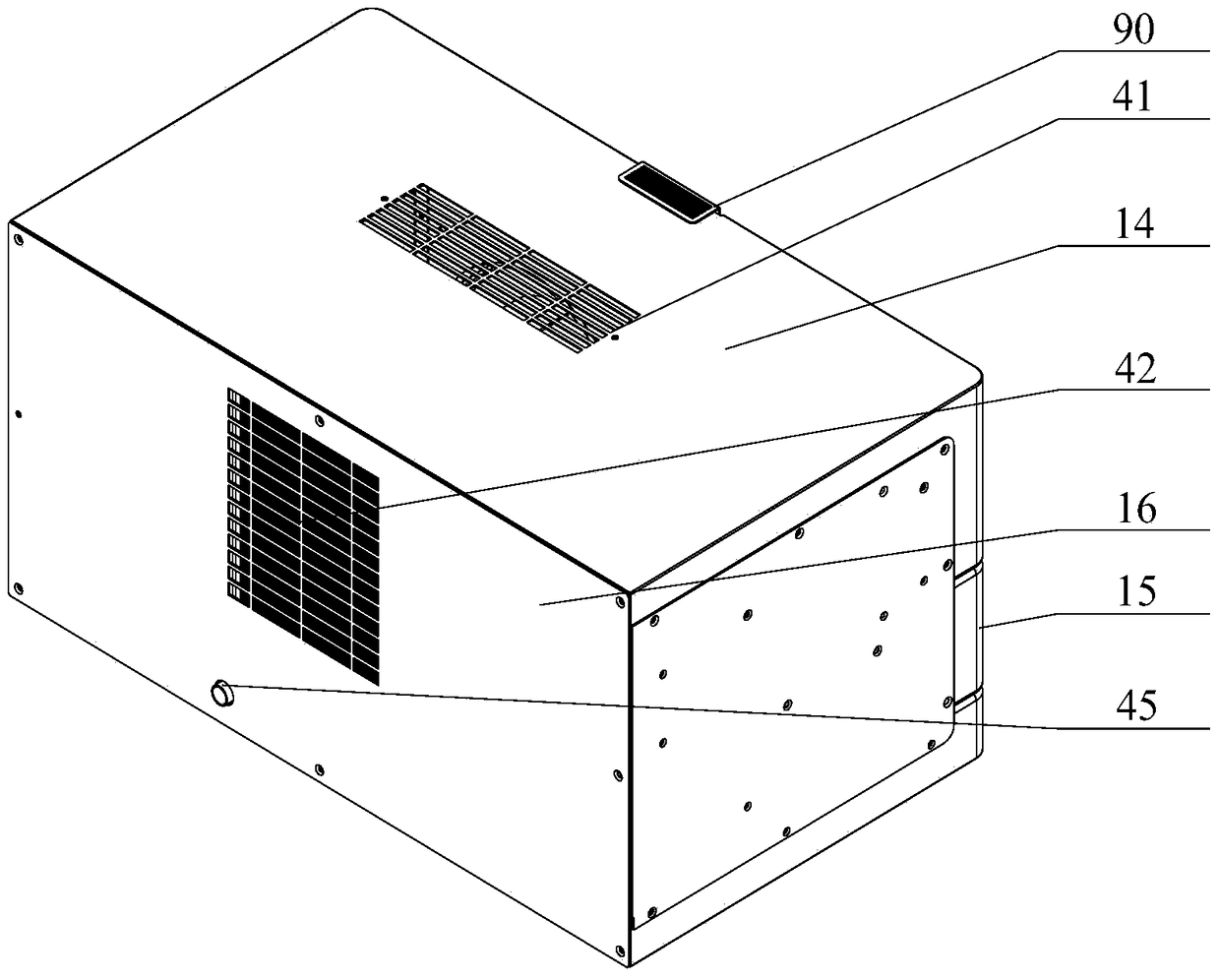 Rack air conditioner without condensate discharge