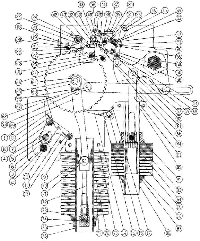 Ultra-high-power spring operating mechanism for high-voltage circuit breaker