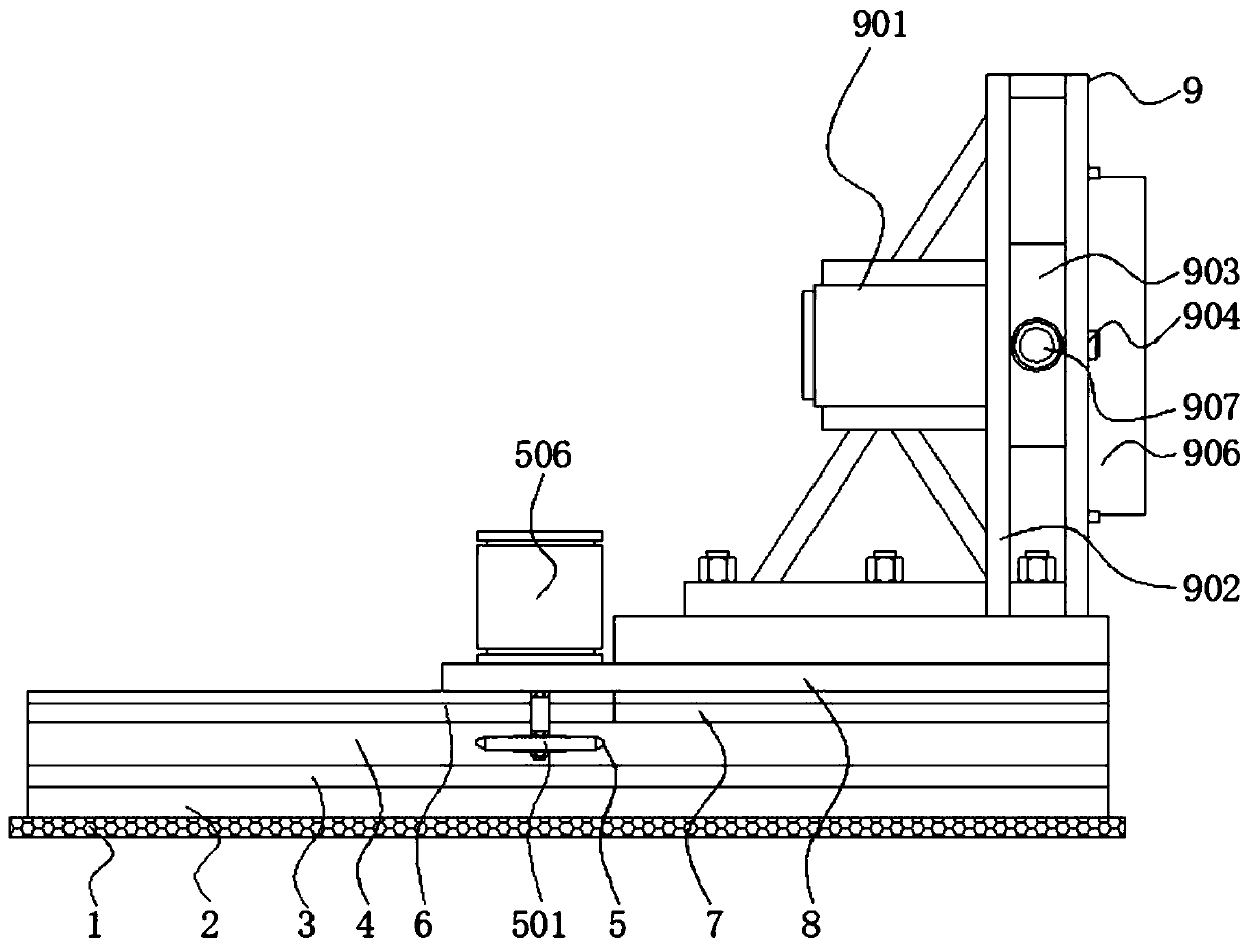 Semi-automatic rust-removal cleaning device used for naval architecture and ocean engineering