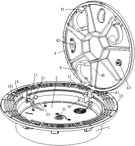 Wellhead inner cover and its combined inner and outer well cover device