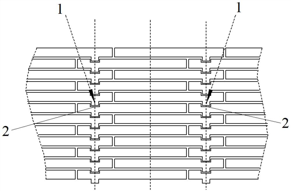 Chain type stator core and motor