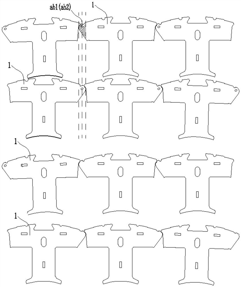 Chain type stator core and motor