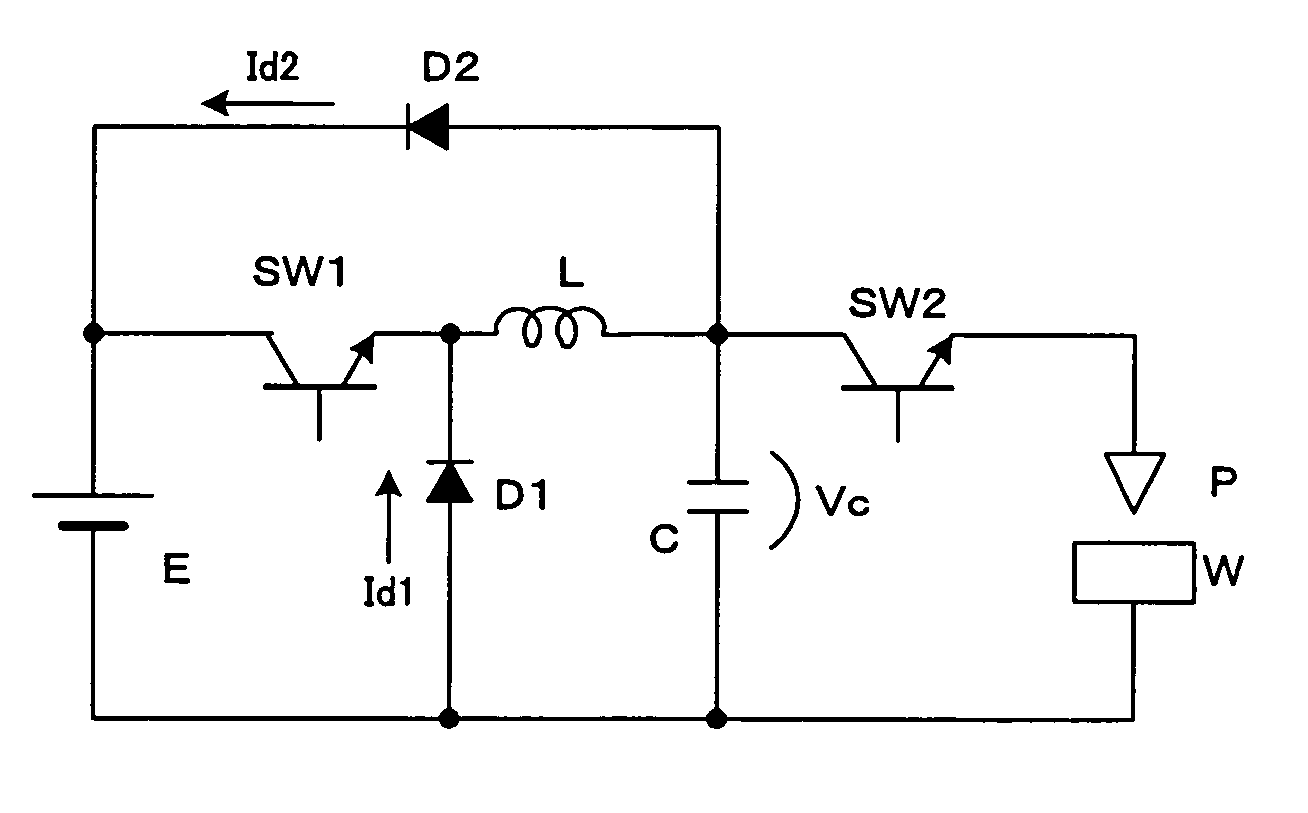 Power supply device for electric discharge machining
