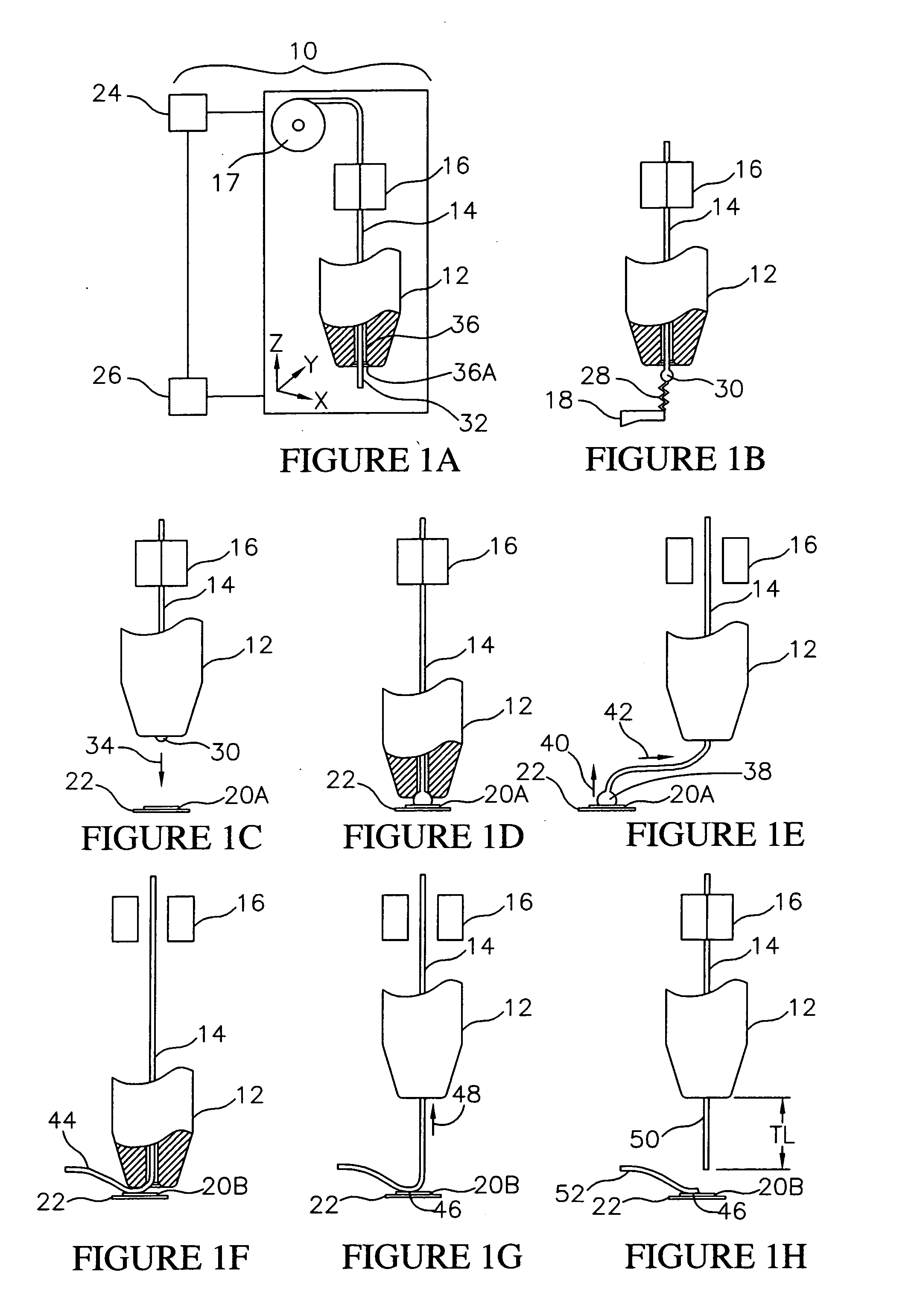 Method and system for fabricating semiconductor components with through wire interconnects