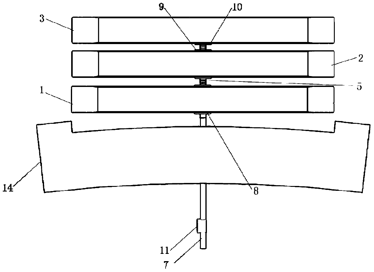 Stacked multi-layer rubber bag sealing structure capable of meeting large gap requirement and use method thereof