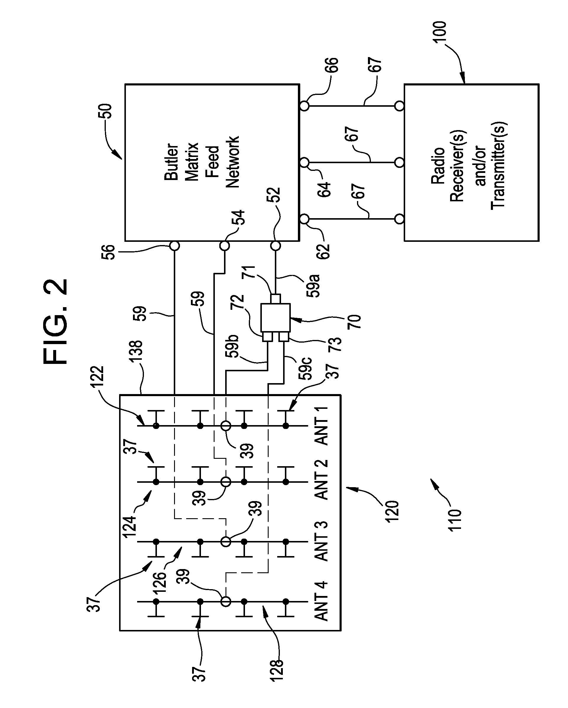 Amplitude tapered switched beam antenna systems