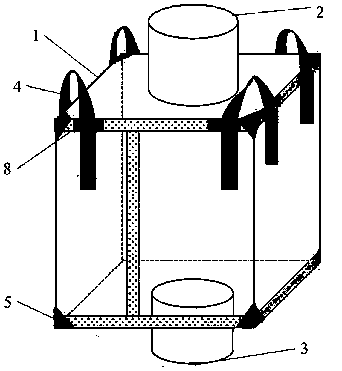 Thermal splicing type flexible freight container