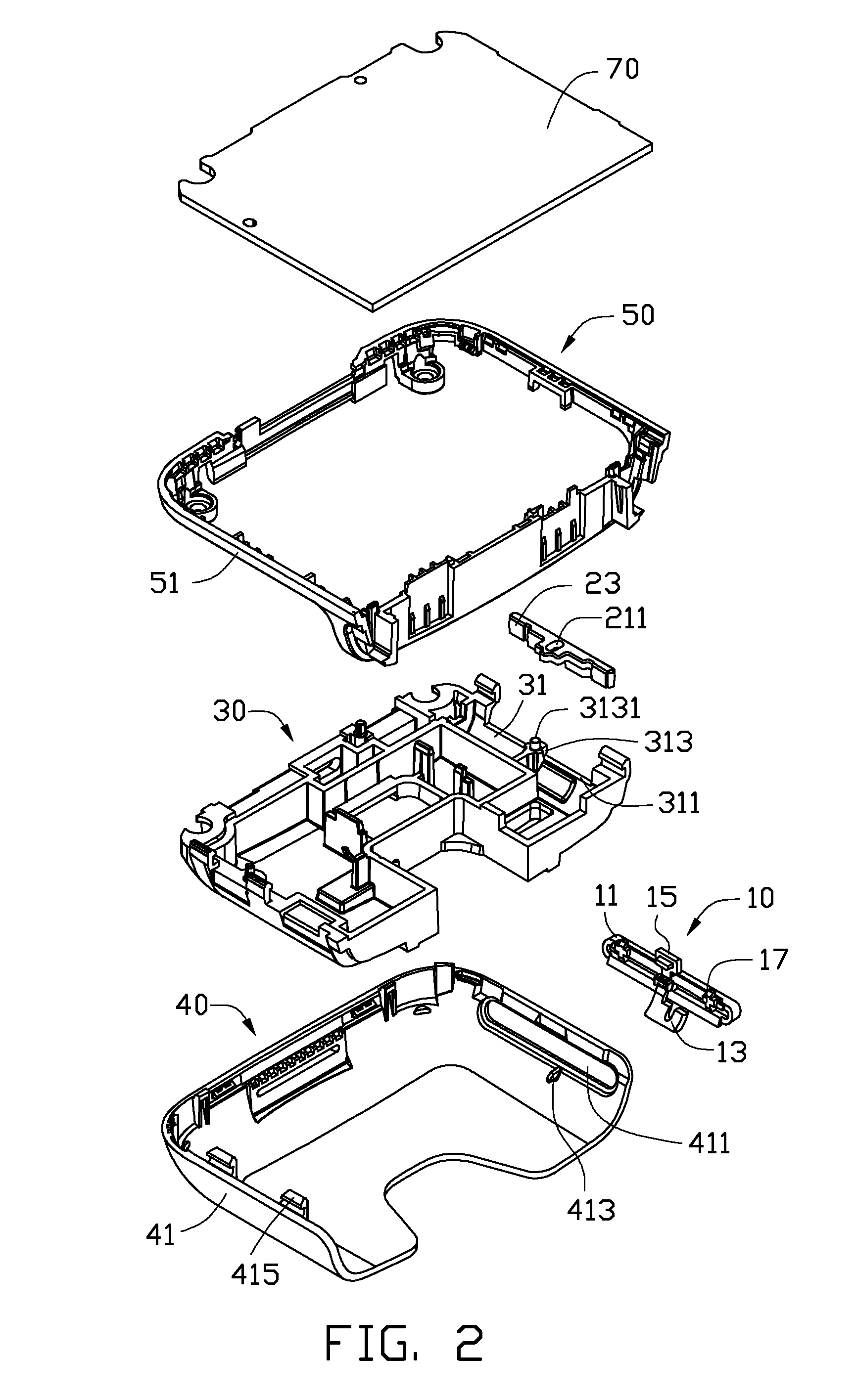 Key button mechanism and portable electronic device using same