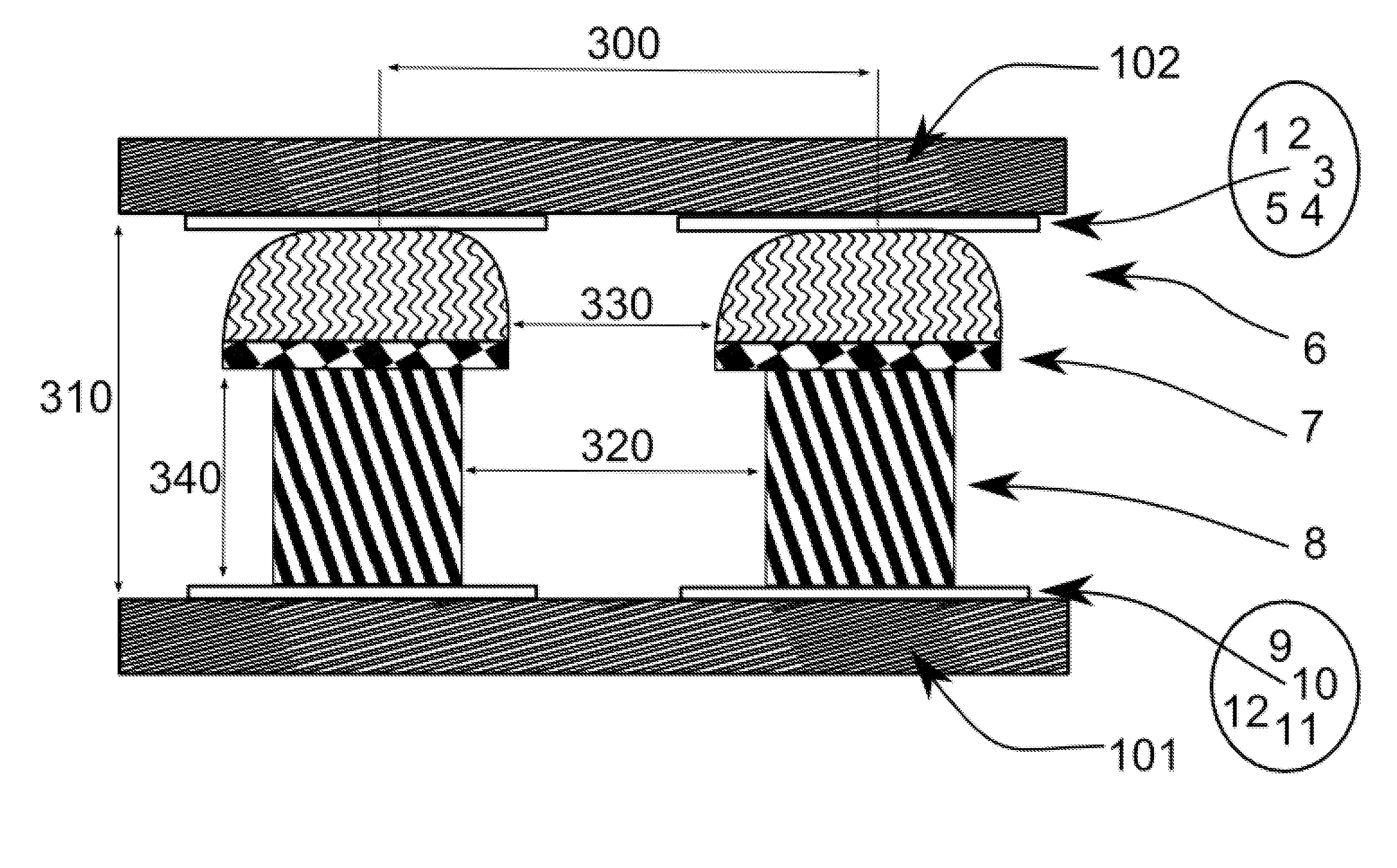 Semiconductor bump-bonded x-ray imaging device
