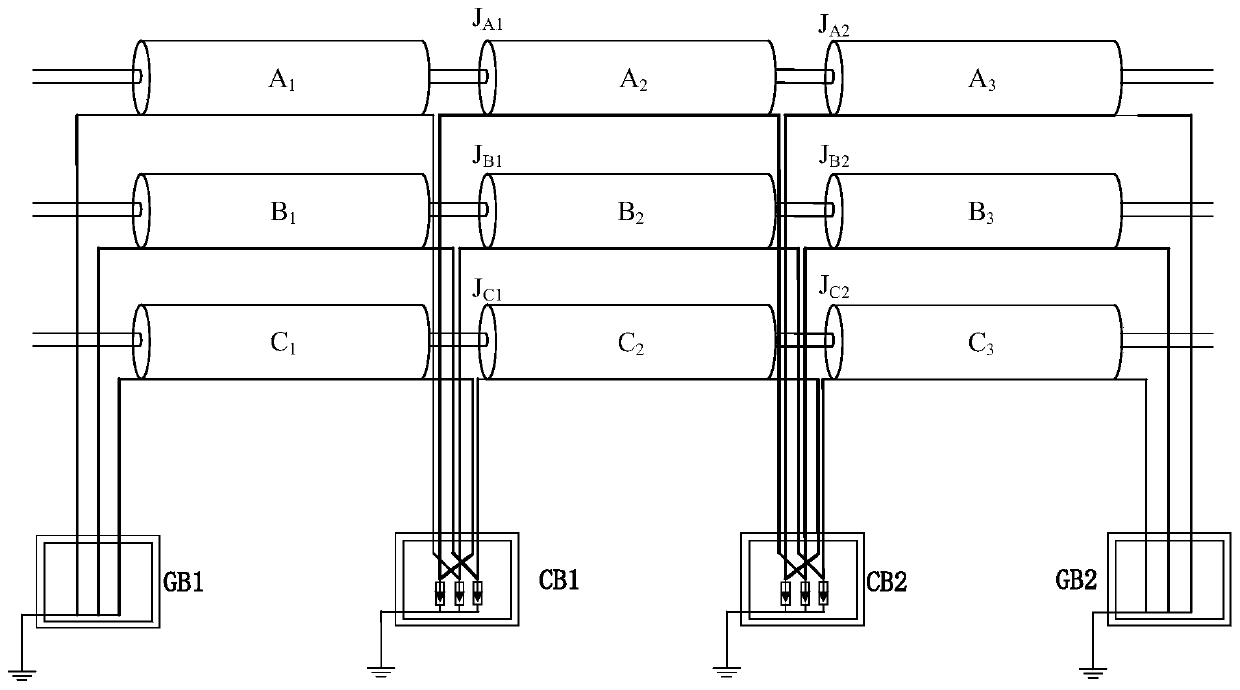 Fault diagnosis and positioning method for cross-connected high-voltage cable sheath protector