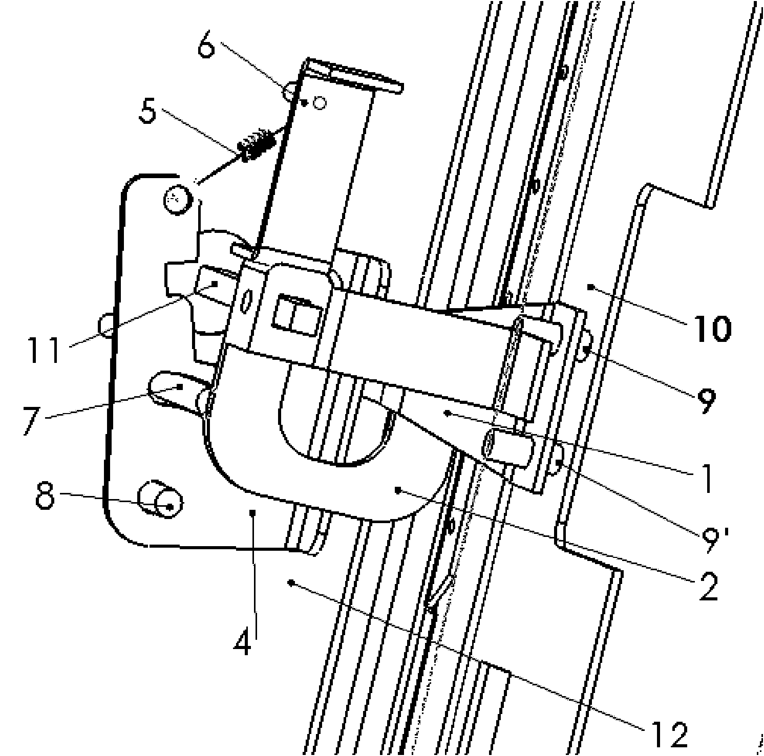 Side operation interlocking mechanism of electric control cabinet