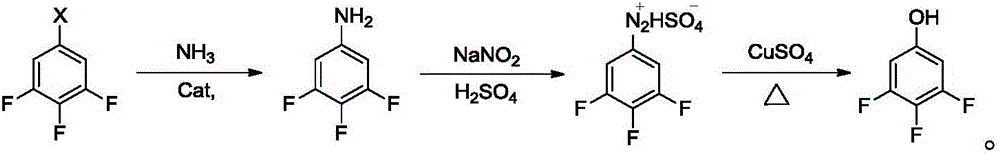 Preparation method of fluorine-containing phenol