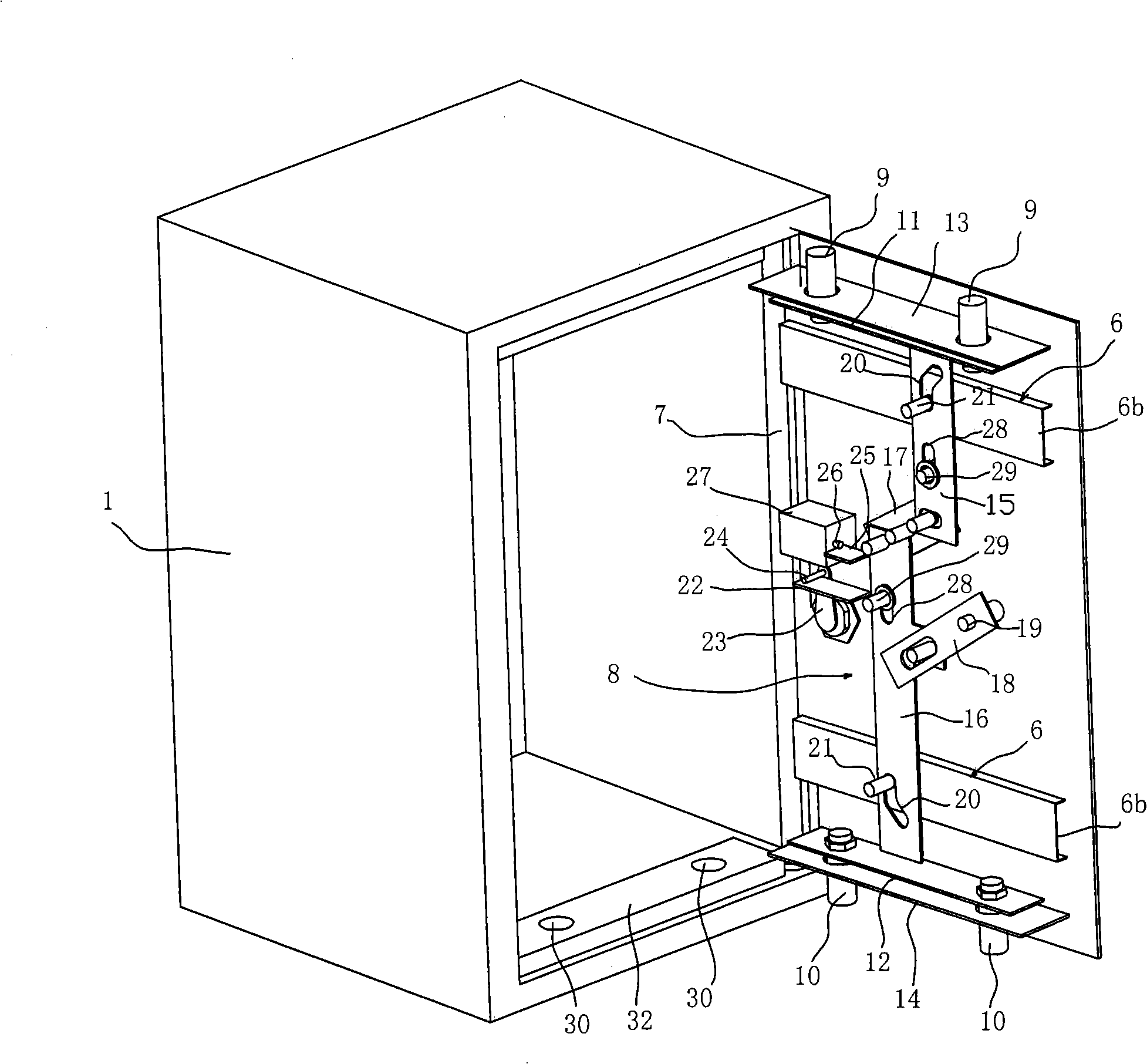 Anti-theft safe cabinet