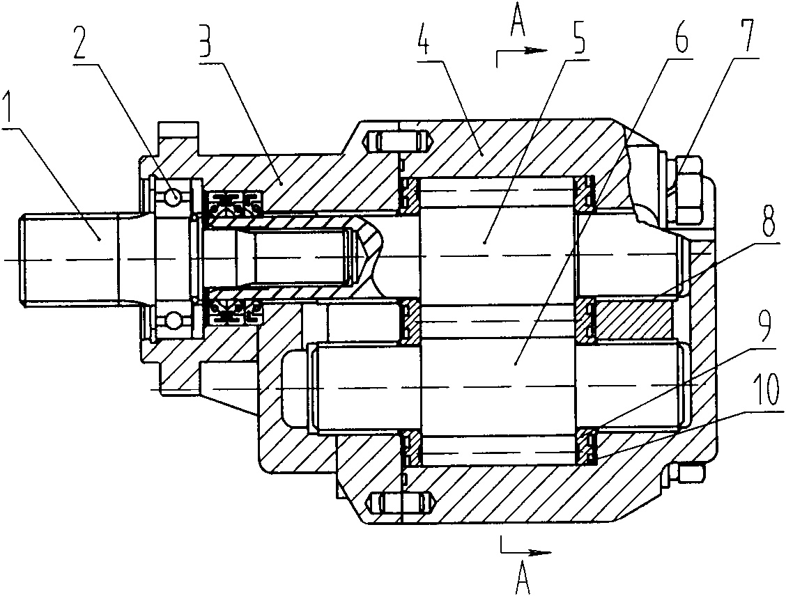 High-pressure gear pump with rectangular oil inlet