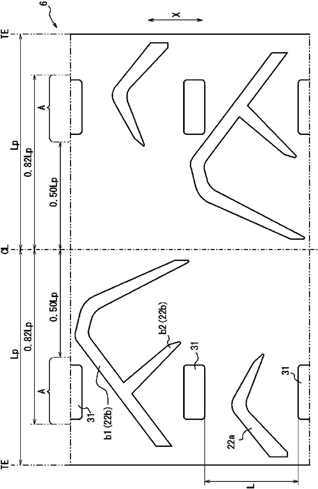 Pneumatic tire for motorcycles