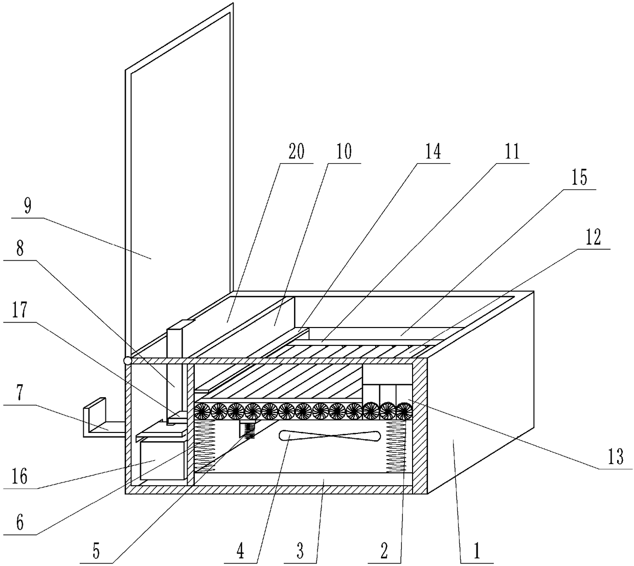 Process equipment for dried products of radix codcnopsitis pilosulas of Luolong