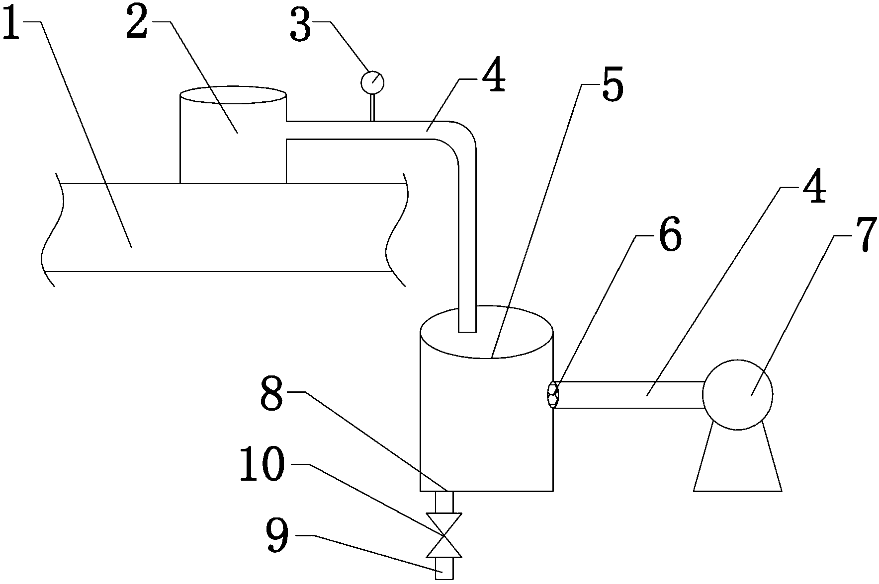 Vacuum device for double-screw extruder