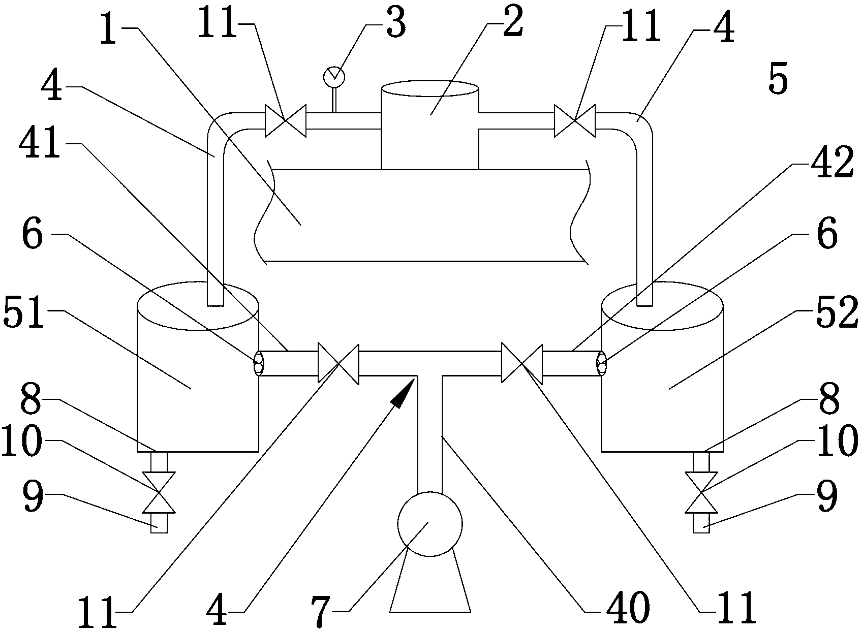 Vacuum device for double-screw extruder