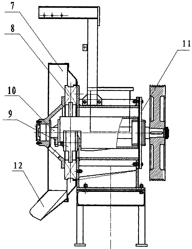 Single-wheel horizontal biomass extrusion molding machine