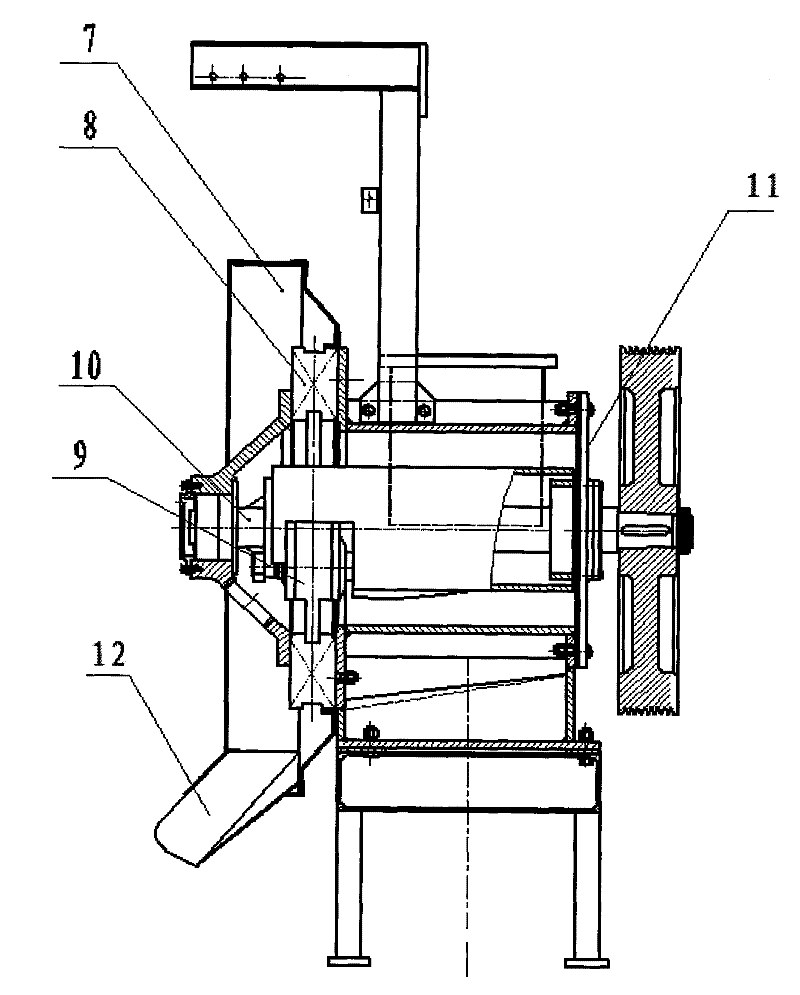 Single-wheel horizontal biomass extrusion molding machine