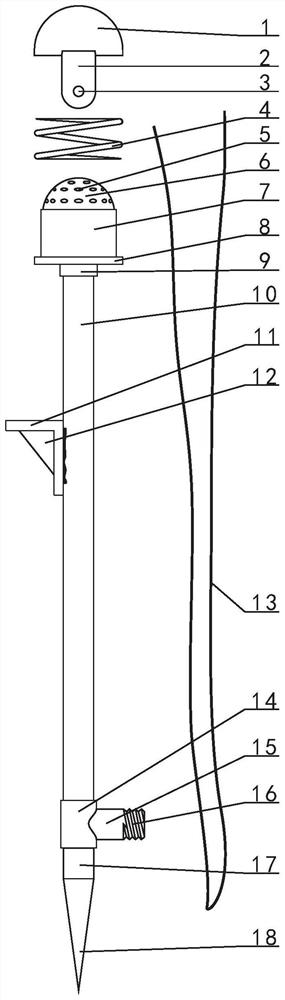 A water spray device for an automatic fire extinguishing appliance