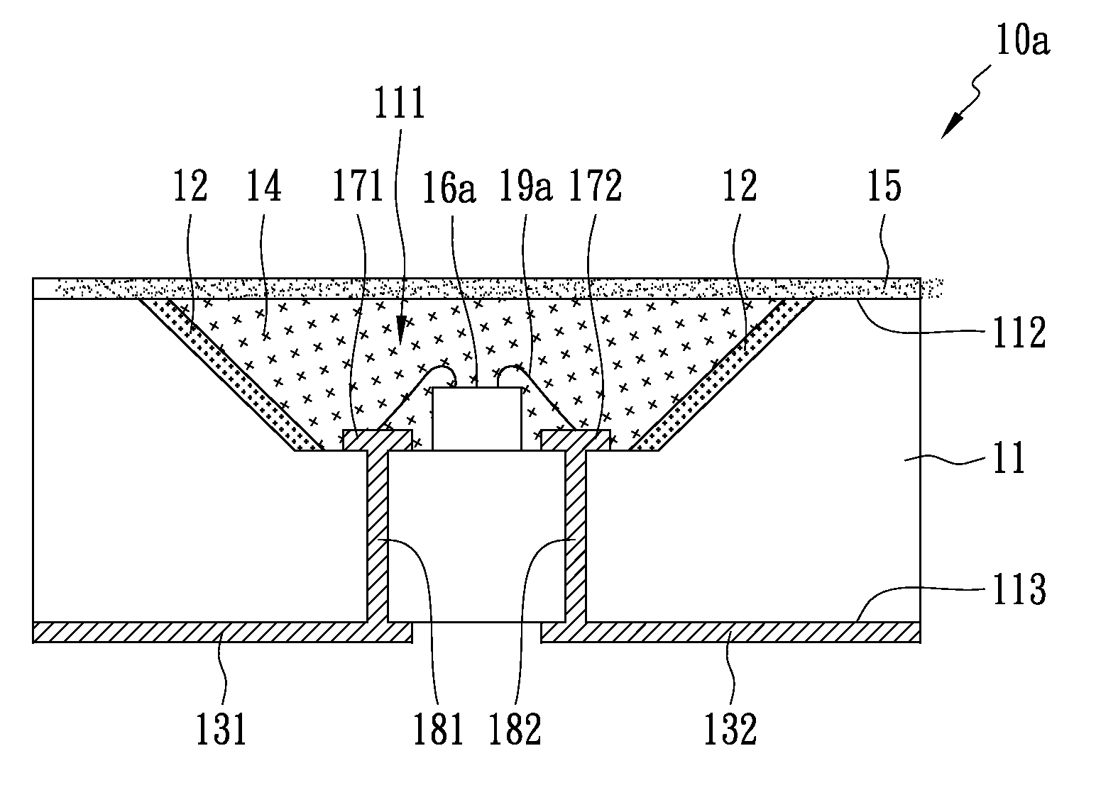 Package structure of a light emitting diode device and method of fabricating the same