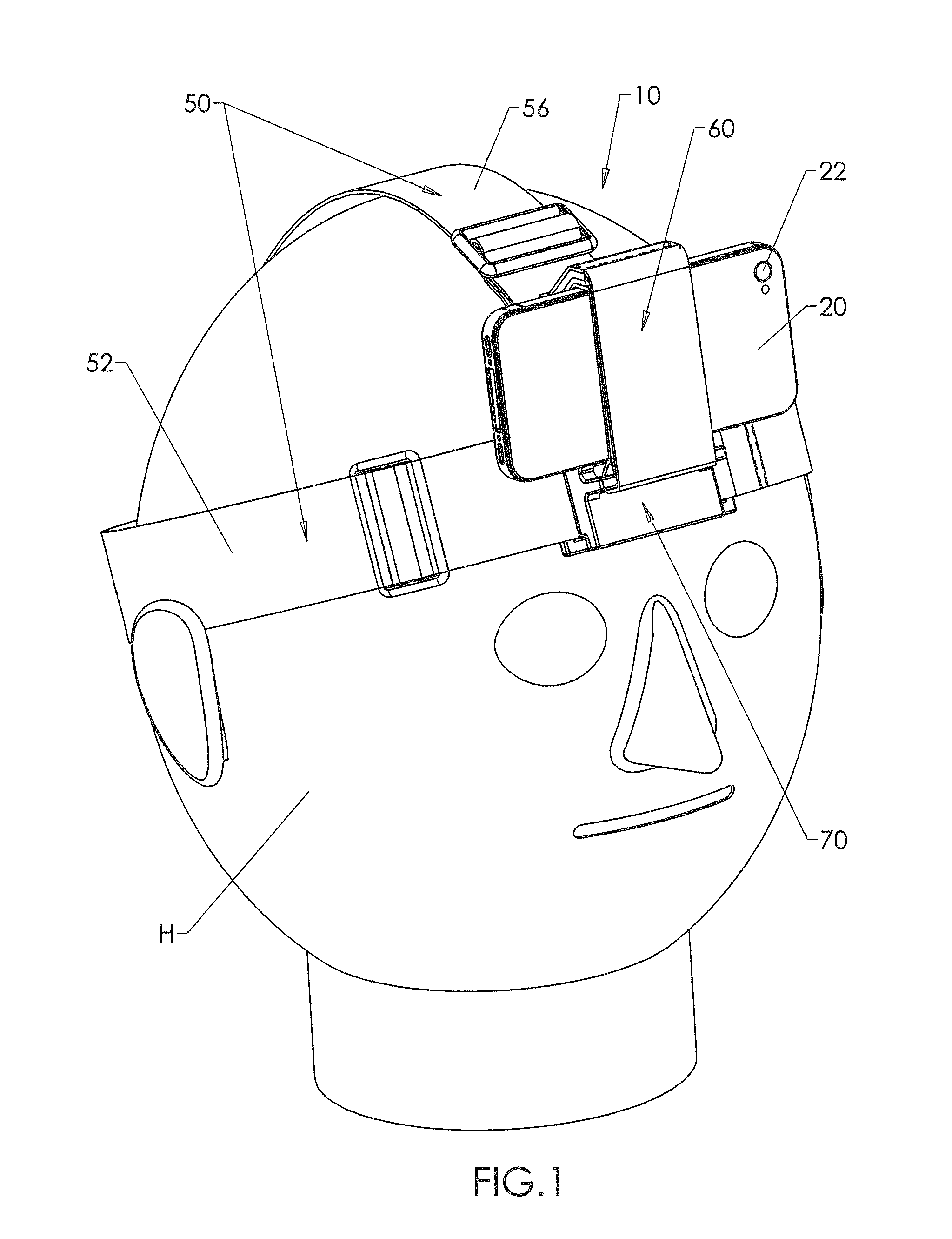 Head mount apparatus for hands-free video recording with an electronic device