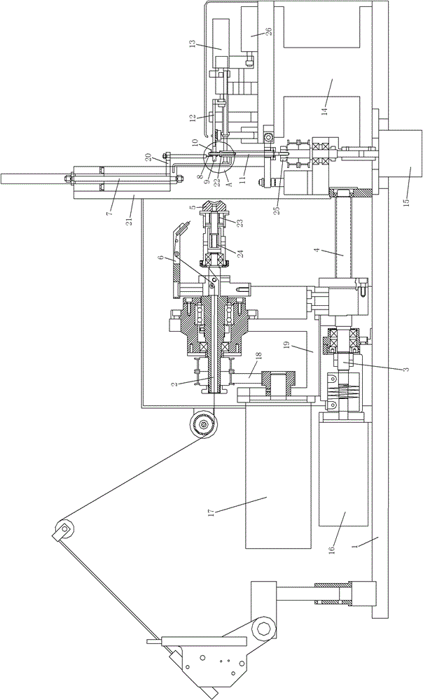 Automatic T-shaped framework winding device for small motor rotor and alpha winding-end winding method