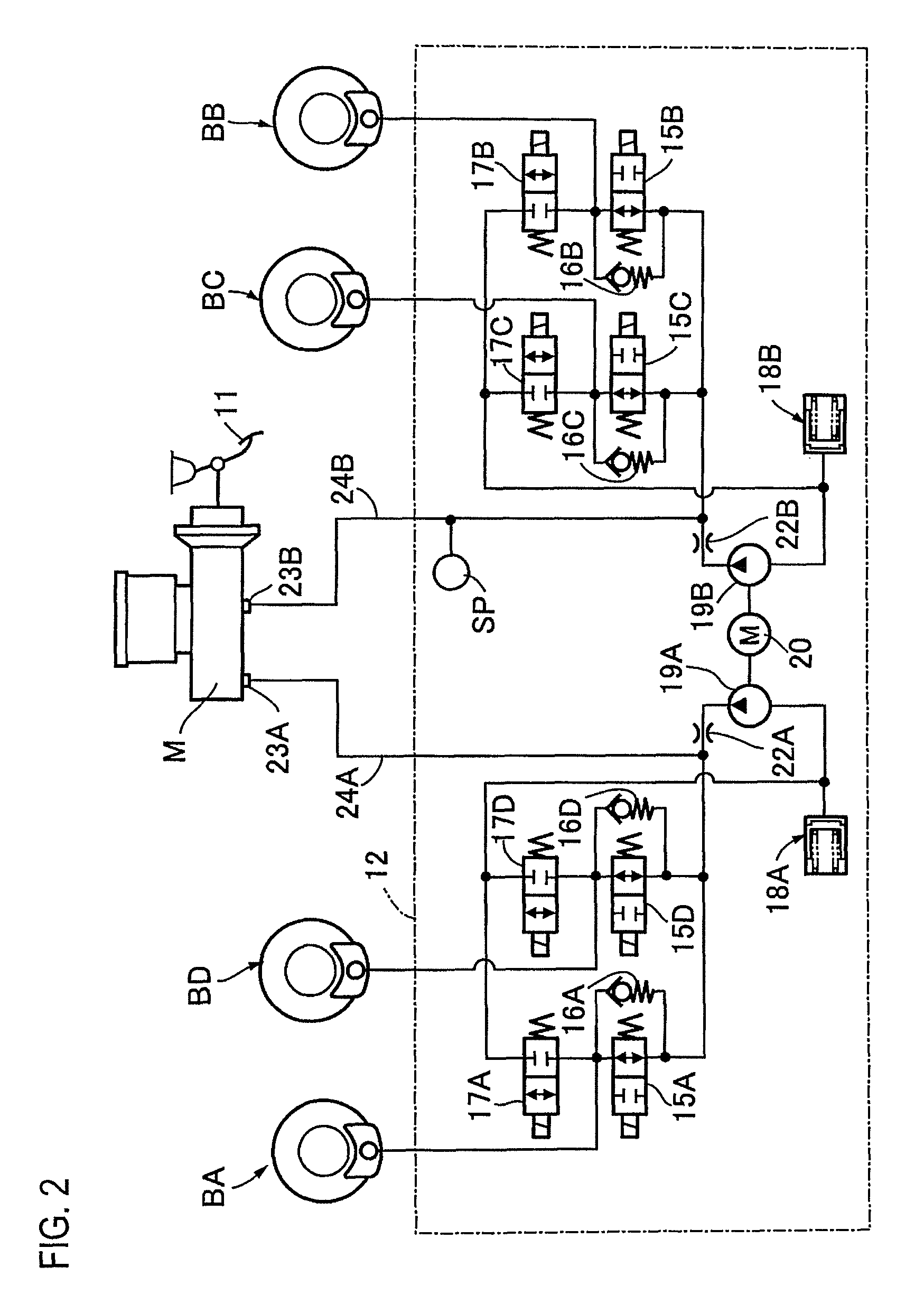 Vehicle brake hydraulic pressure control apparatus