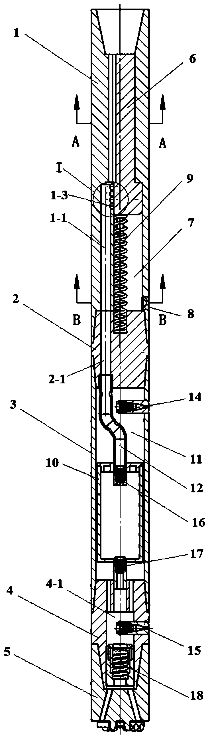 External-flat-type high-pressure rotary jet grouting device for complex formations in underground coal mines and method