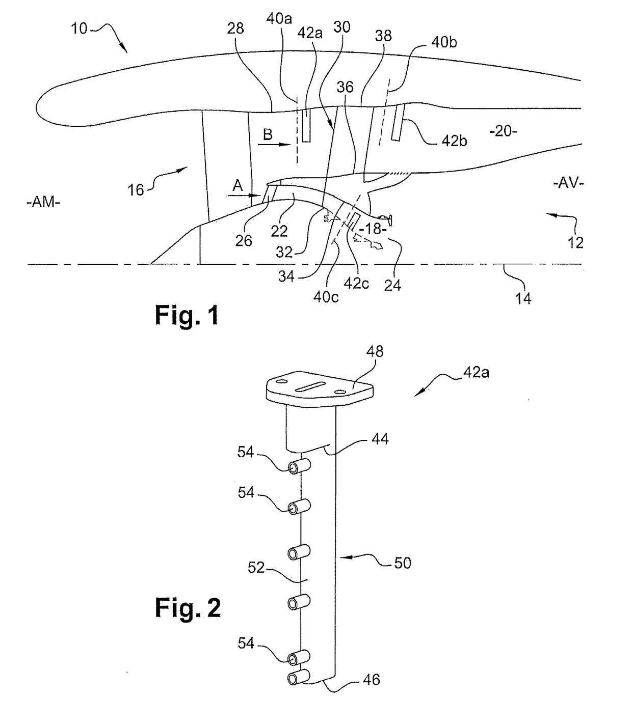 Instrumented flow passage of a turbine engine