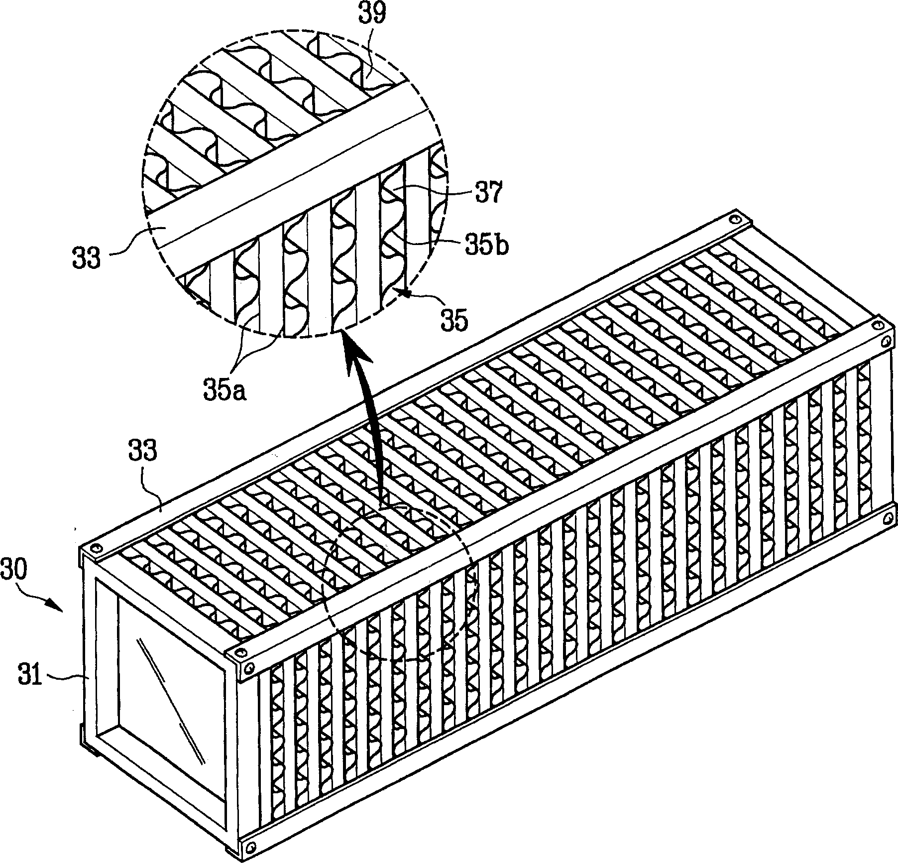 Electric heat exchanger of air interchanging device