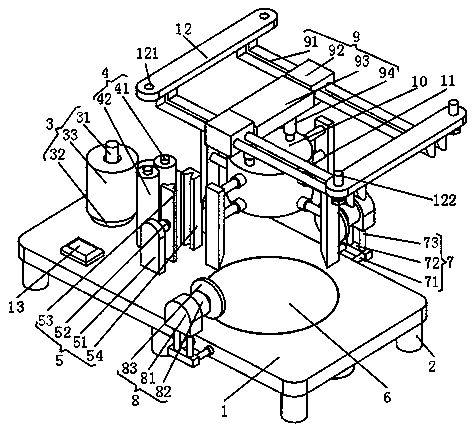 Crop straw self-turnover film winding device