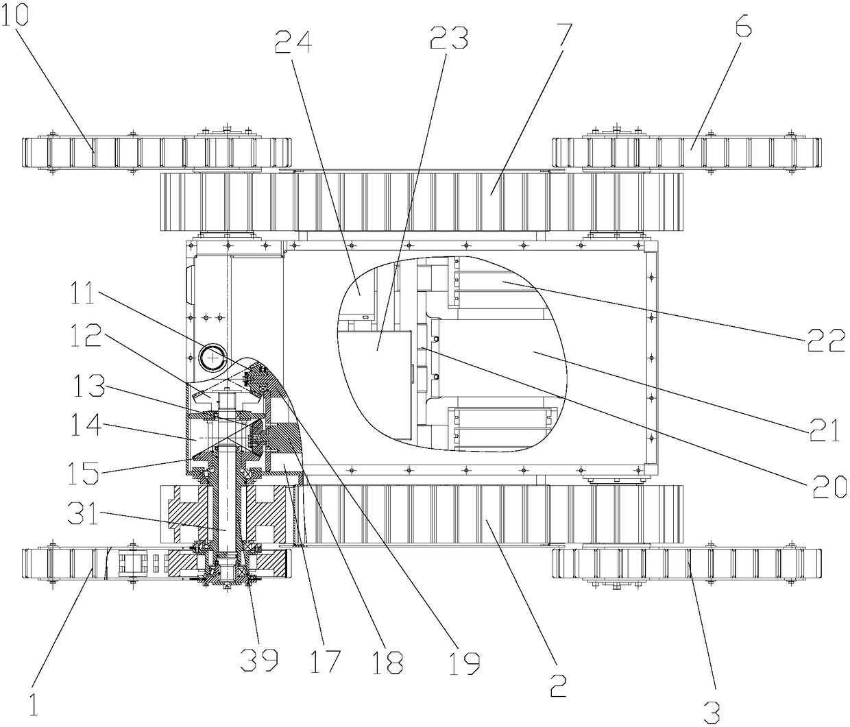 A rescue robot with six tracks and four swing arms and its autonomous walking control method