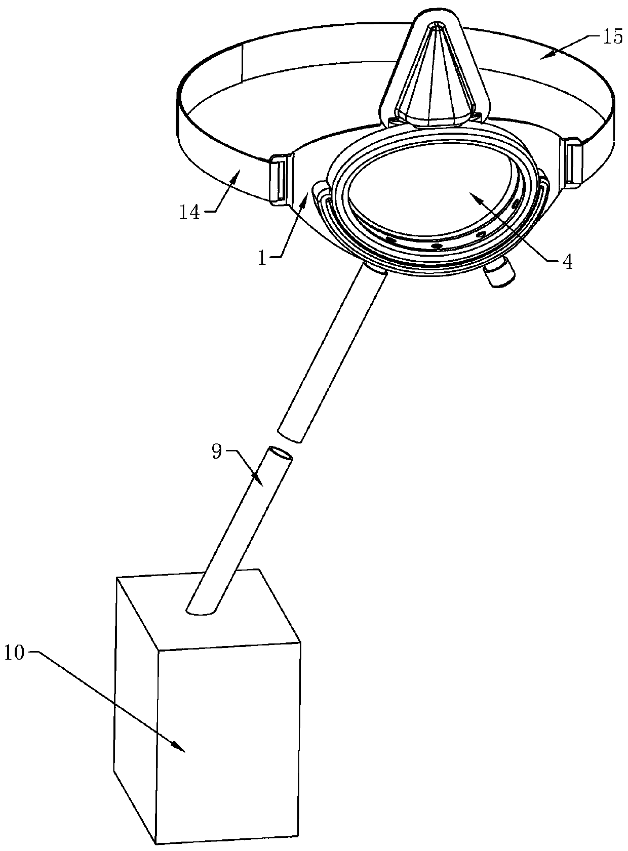 Special oral-nasal negative-pressure air extractor capable of preventing viruses from overflowing and used for tracheal intubation of patients infected with new coronaviruses