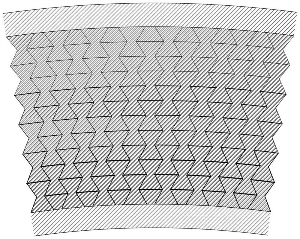Layered gradient honeycomb filling pier anti-collision device with negative poisson ratio