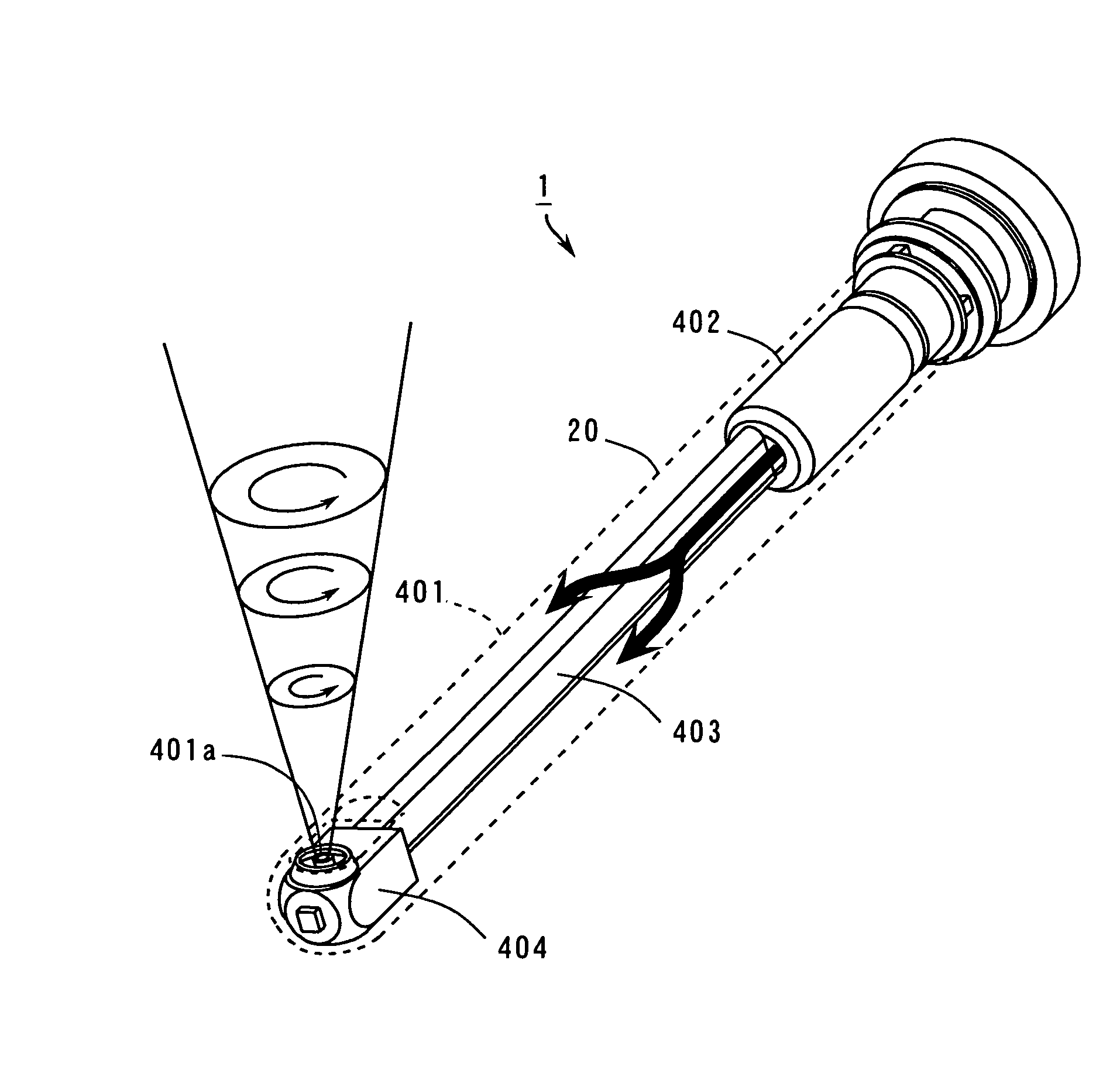 Nozzle device and hygienic washing device