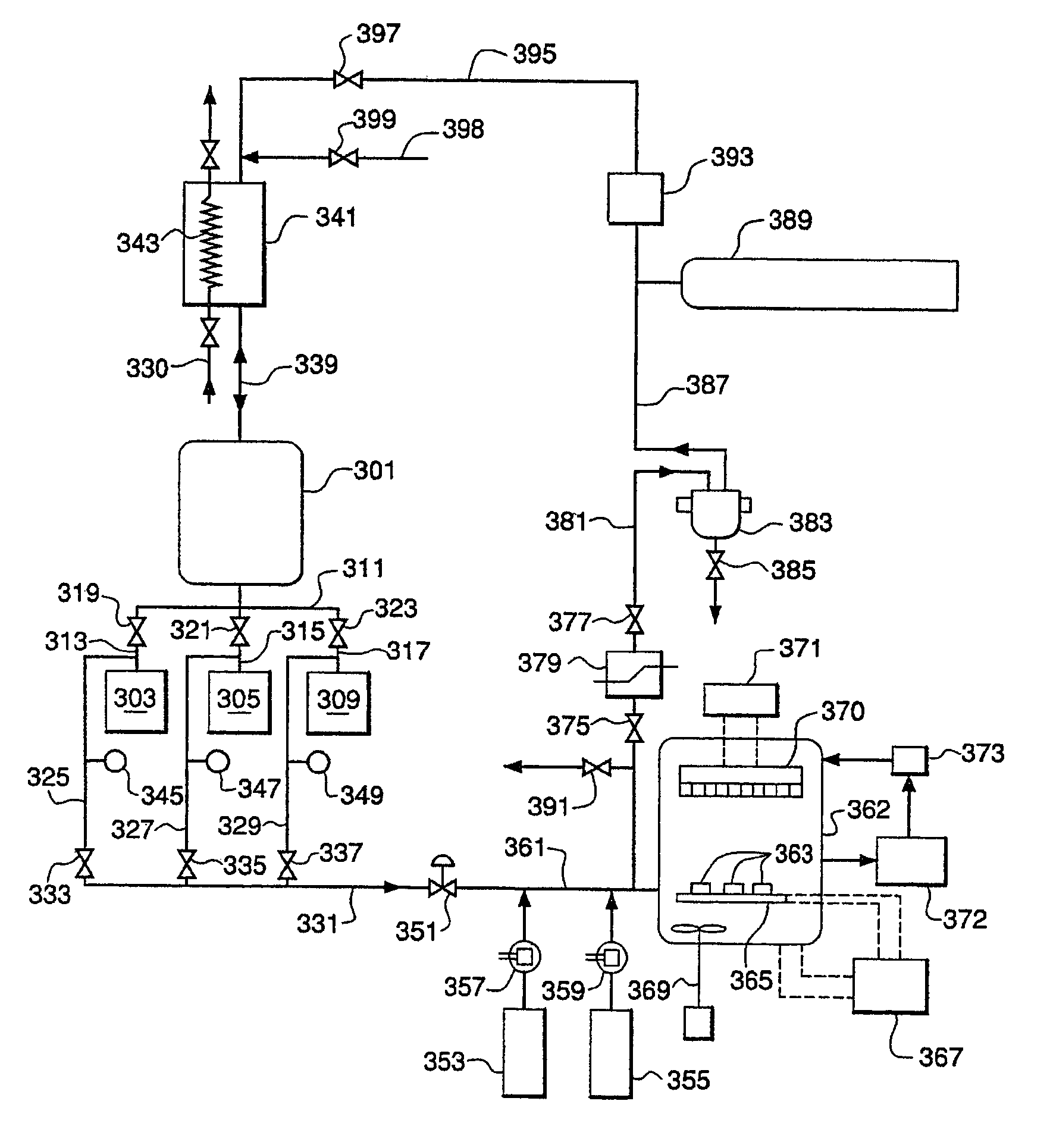 Processing of semiconductor components with dense processing fluids and ultrasonic energy