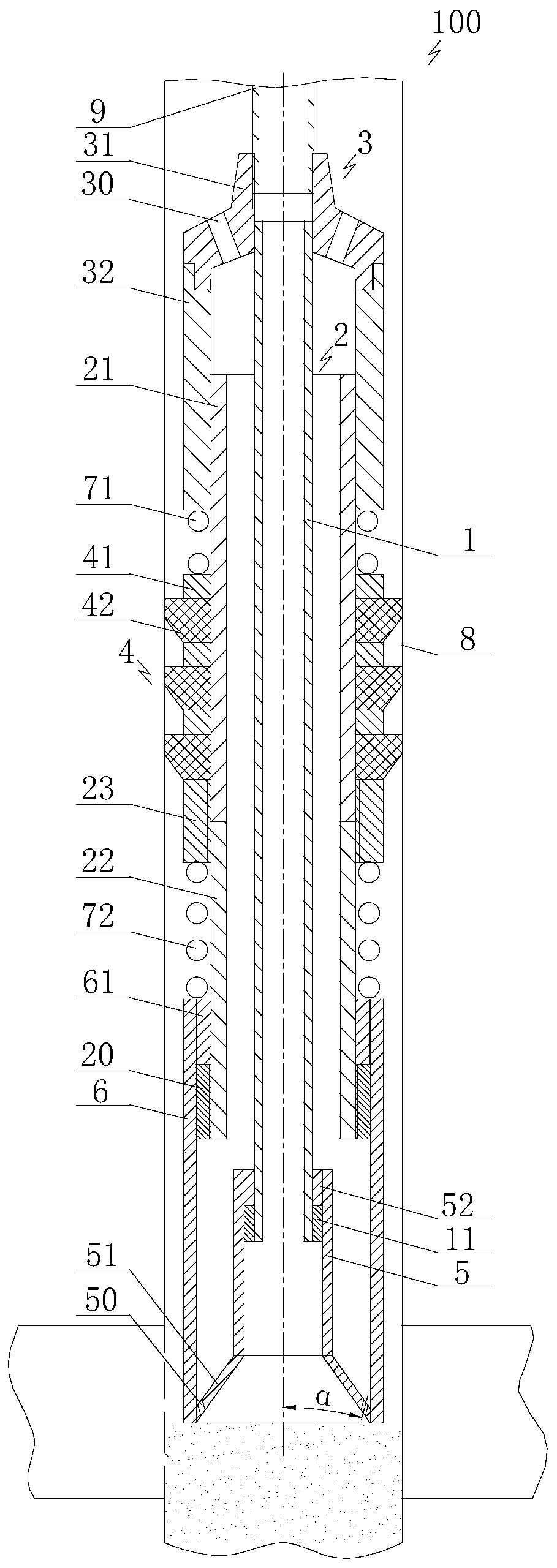 Leakage-preventing compensation type reverse sand washing device and use method