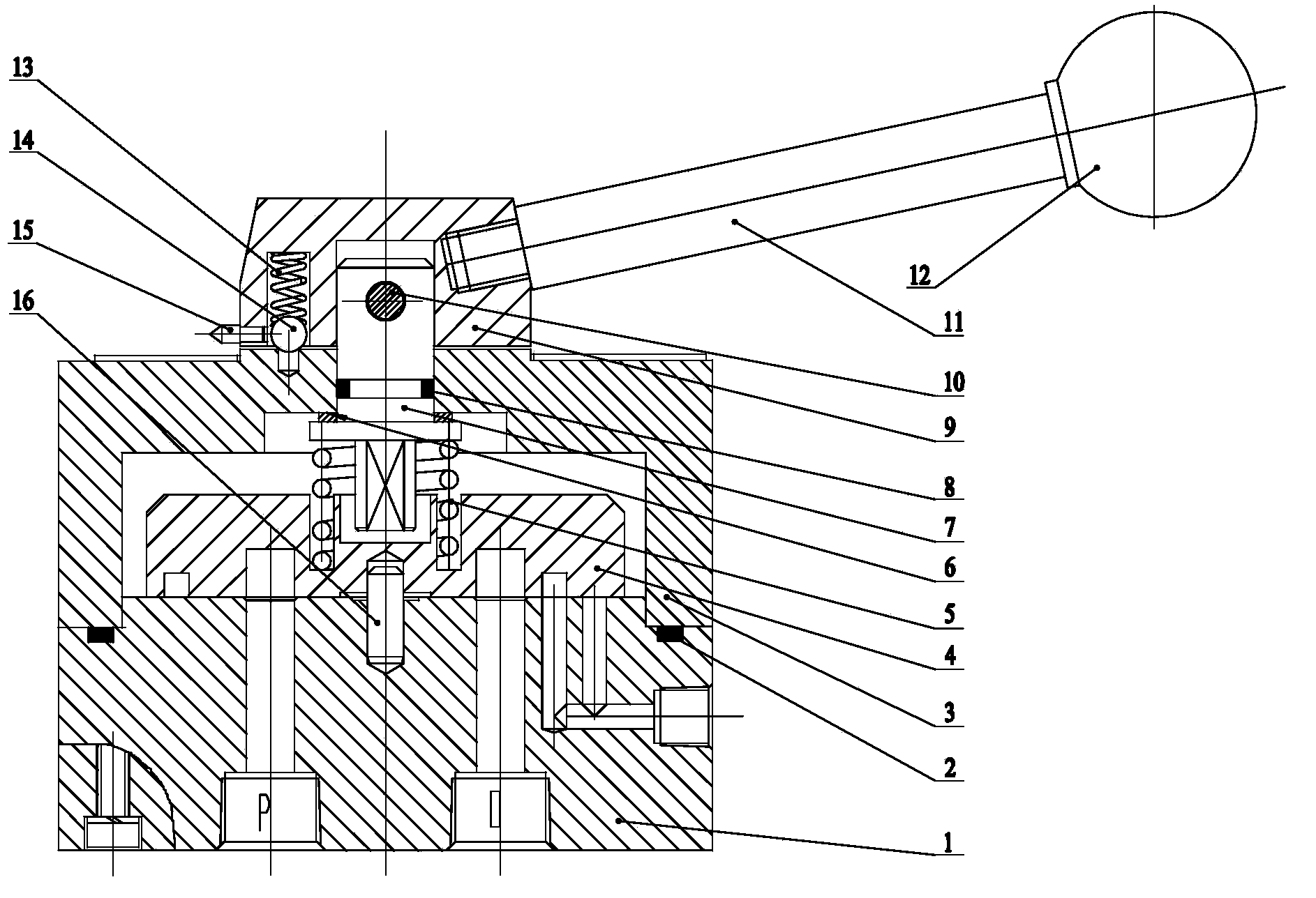 Four-position seven-way reversing valve