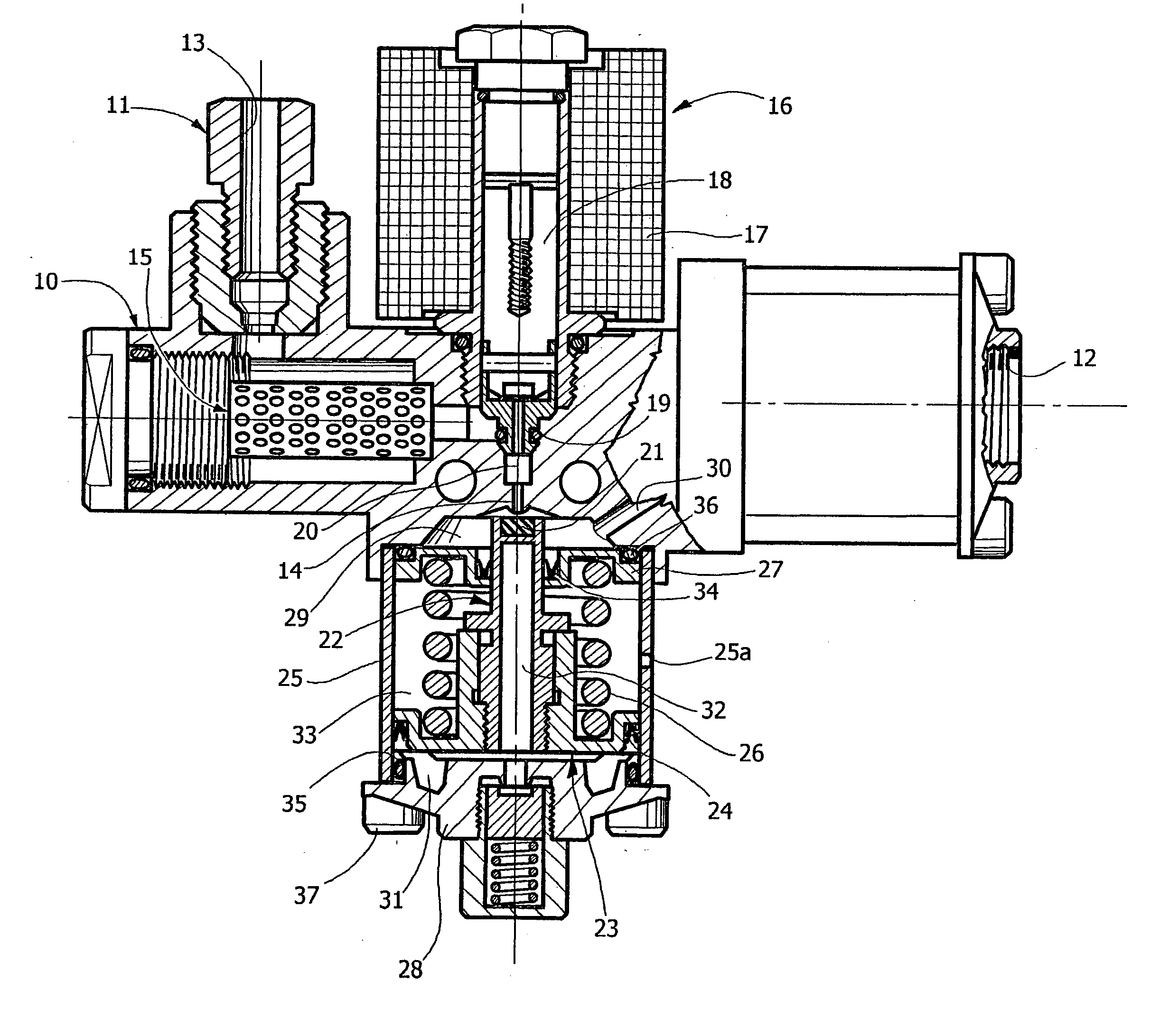 Gas feeding system for an internal combustion engine, having an improved pressure reducing valve